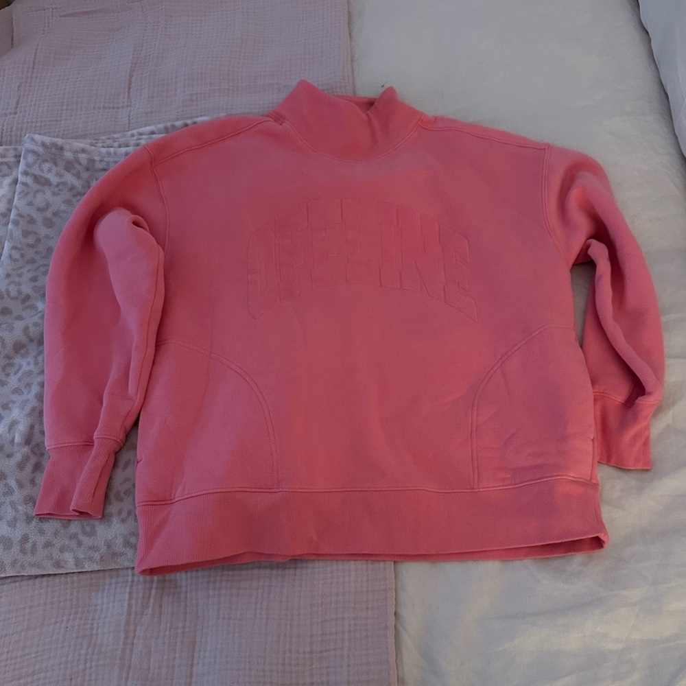 Aerie pink mockneck sweatshirt
